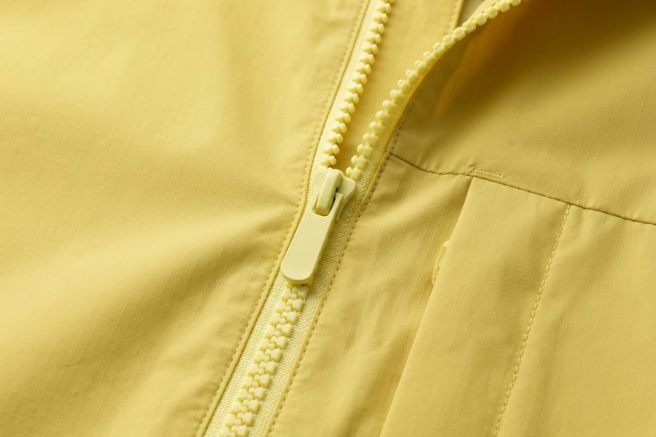 Yellow Vislon Zipper on yellow jacket
